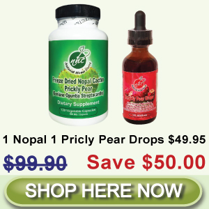 Existing Client Special - (1N1PP) 1 Bottle Freeze Dried Nopal Powder Capsules Plus 1 Bottle Prickly Pear Drops (2 oz)